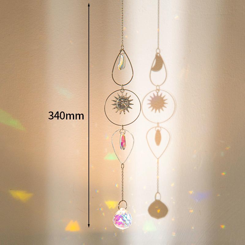 Sonnenfänger Kristall Fenster Windspiel Lichtfänger Regenbogen Prisma Glänzend Chakra Kristall Hängender Anhänger Heimdekoration