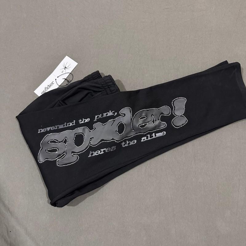 Sp5der 555555 Pěnový Potisk Tepláková Souprava Oversized Mikina Tepláky Streetwear Zimní Outfit