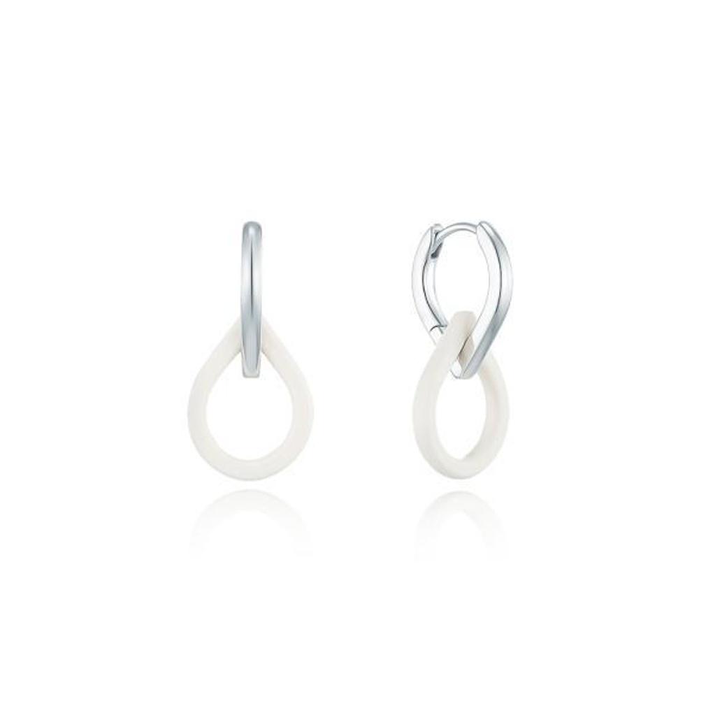 LLOYD Endless Epoxy White Two-Way Earrings LLES22521S