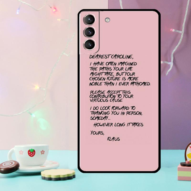 The Vampire Diaries Quotes Art Phone Case For Samsung Galaxy S25 Ultra S20 S21 S22 S23 S24 Ultra Plus S9 S10 S25 FE Cover