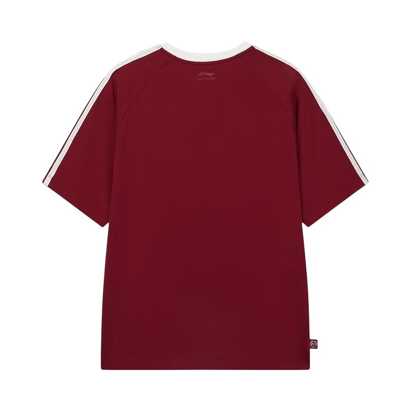Li-Ning Striped Letter Minimalist Versatile Casual Short Sleeve T-Shirt Men Tops AHSW447-7