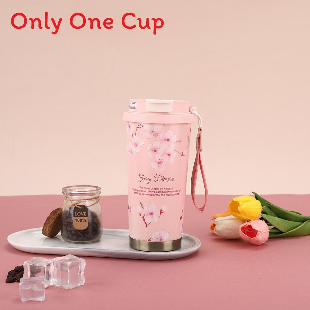 Lilium Summer Collection Insulated Coffee Mug With Large Capacity For Travel And Office Use