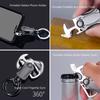 Multifunctional Key Chain Knife Rotatable Keyring Box Cutter Bottle Opener Keychain Keyrings