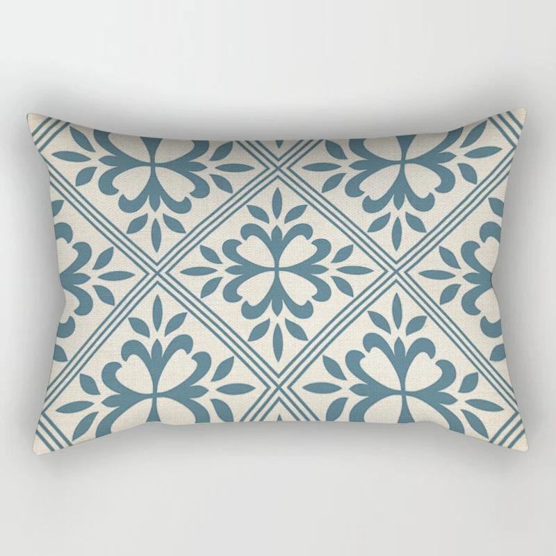 Nordic Sweet Home Light Blue Geometric Pillowcase Decorative Sofa Cushion Cover Pillowcase