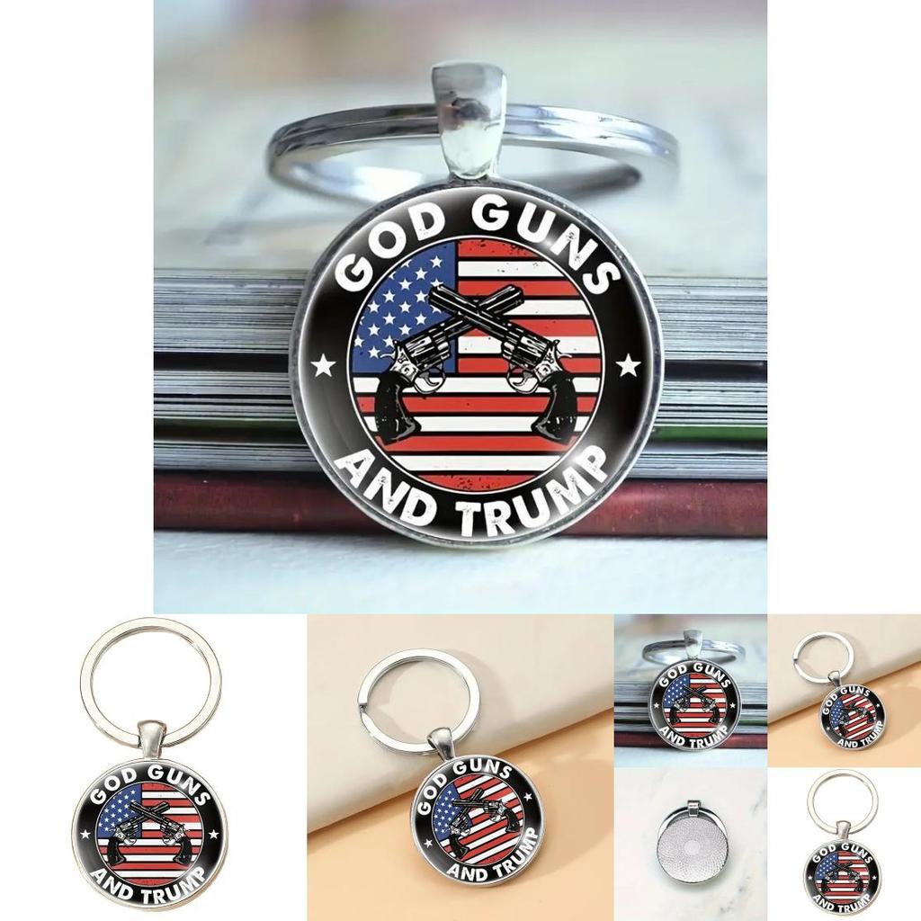 Usa Flag Key Holder Zinc Alloy Dual Wheel Design Gift For Colleagues And Kids