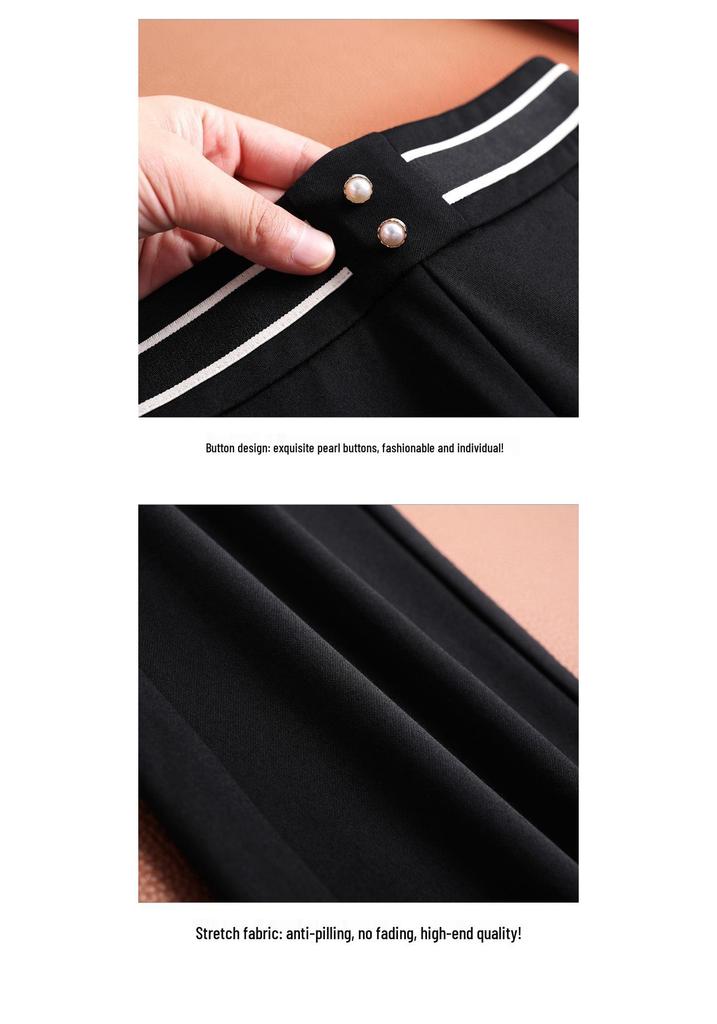 Women's Korean-Style Micro-Flare Elastic Trousers