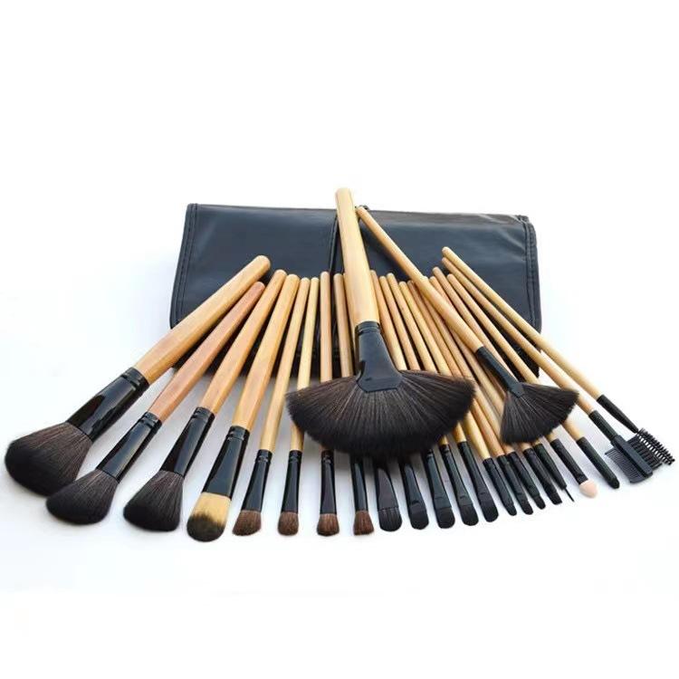 24 ks Sada štětců na make-up Dárková taštička Profesionální kosmetické štětce Štětec na obočí Pudr na obličej Podkladové báze Stíny Nástroje na líčení