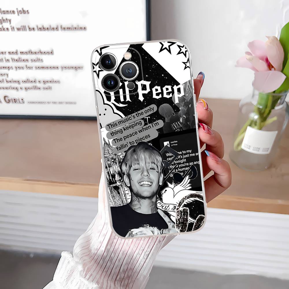 

Singer Rapper L-Lil Peep Transparent TPU Phone Case For IPhone 17 11 12 13 14 15 16 Pro Max 16 Plus Cover iPhone 12