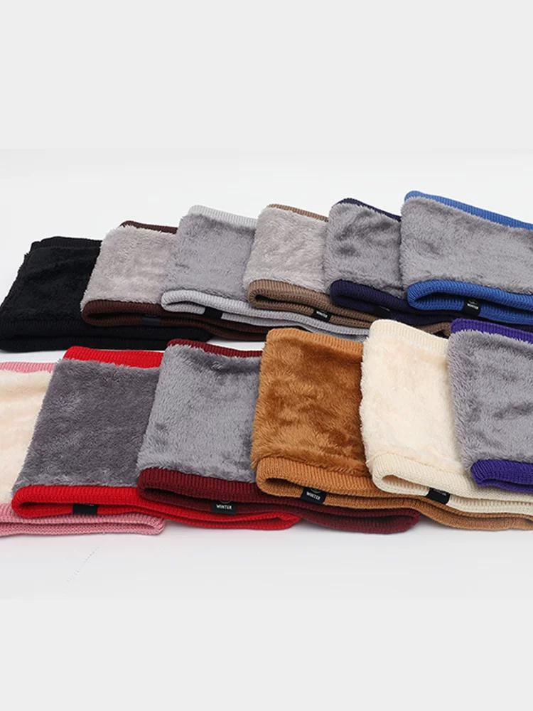 Scarf Men's Autumn and Winter Pullover Women's Heattech Windproof Fleece Thickened Cervical Neck Scarf Mask Scarf Bandana