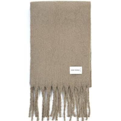 NICK&NICOLE PREMIUM BOLD SOFT MUFFLER_BROWN