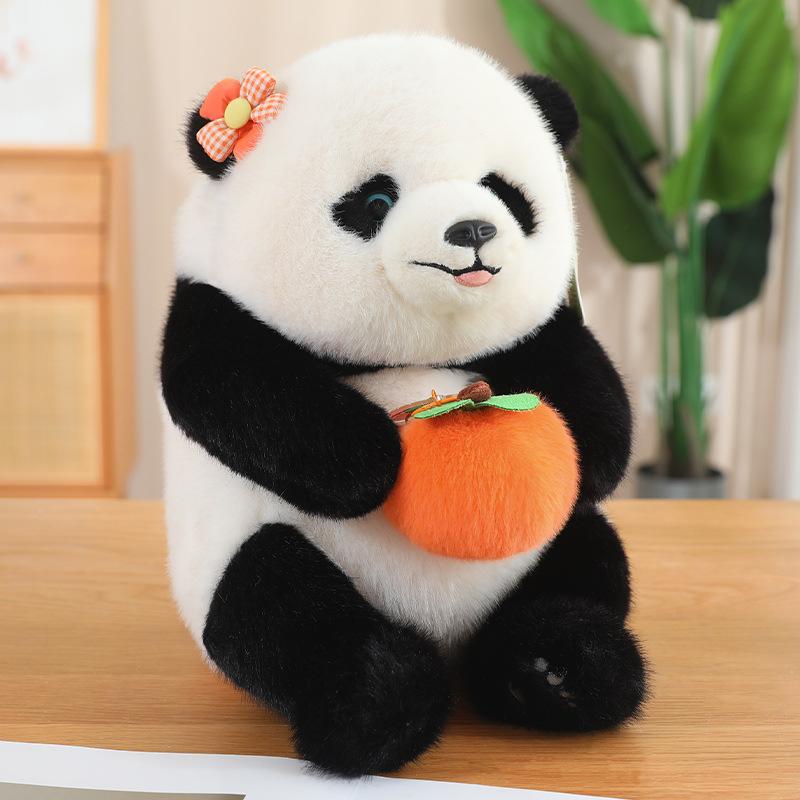 

Flower Panda Doll Backpack Little Panda Plush Toy Sichuan Travel Souvenir Doll Girls Gift 25cm