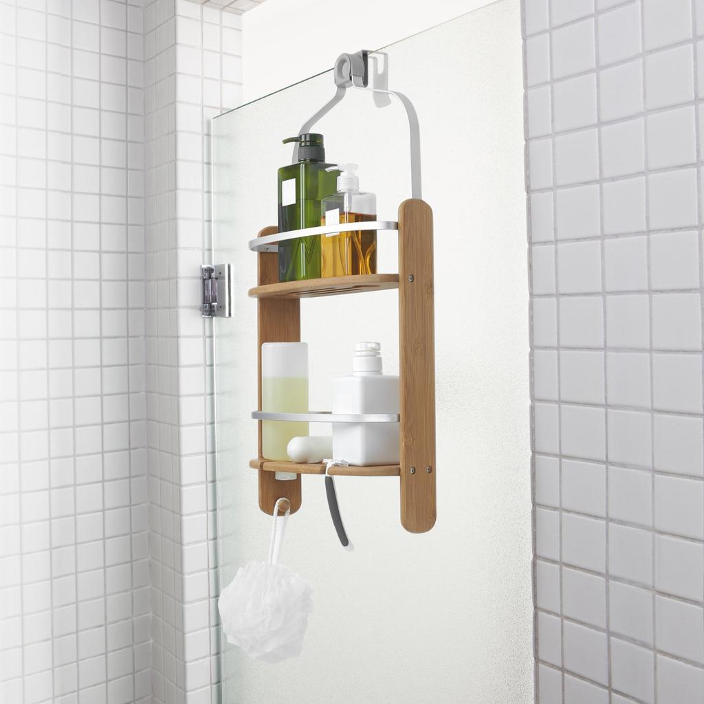 Umbra Shower Rack, Shower Caddy, Bath Rack, Natural, W334 x D112 x H642mm, BARREL, 21005787390
