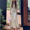 Sexy Wind Floral V-neck Dress Women's Summer Waist Pinch To Cover the Meat and Show Thinness Design Suspender Fishtail Dress