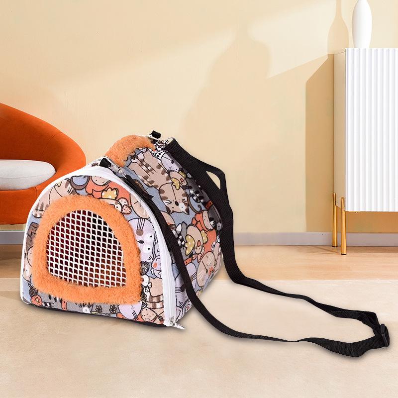 

Теплая хлопковая дорожная сумка для хомяка и летяги S: 18x18 cm