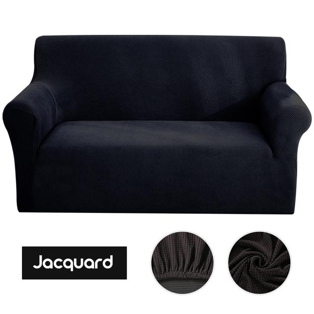 Jacquard Elastic Stretch Sofa Cover Spandex Plain Couch Covers For Universal Sofas Sectional Livingroom L Cover