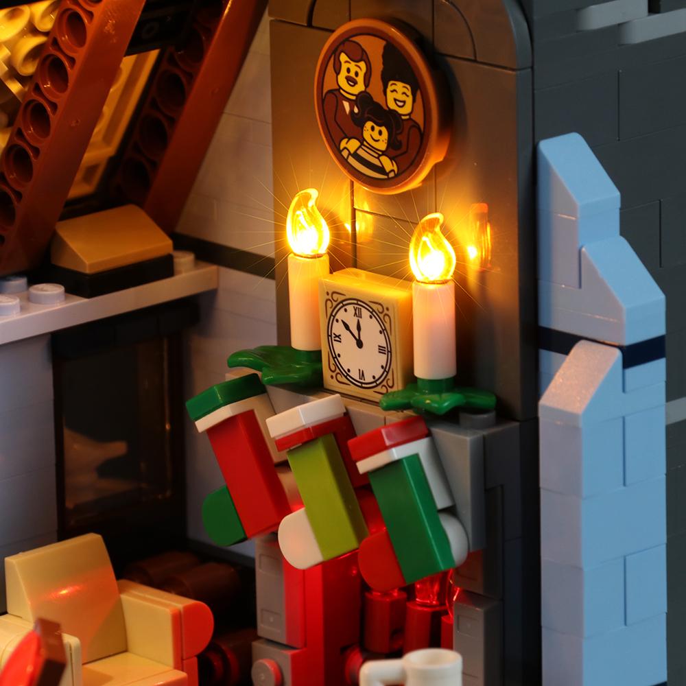 Vonado LED Light Kit för 10293 Santa's Visit Building Blocks Set (Inkludera INTE modellen)  för barn jul