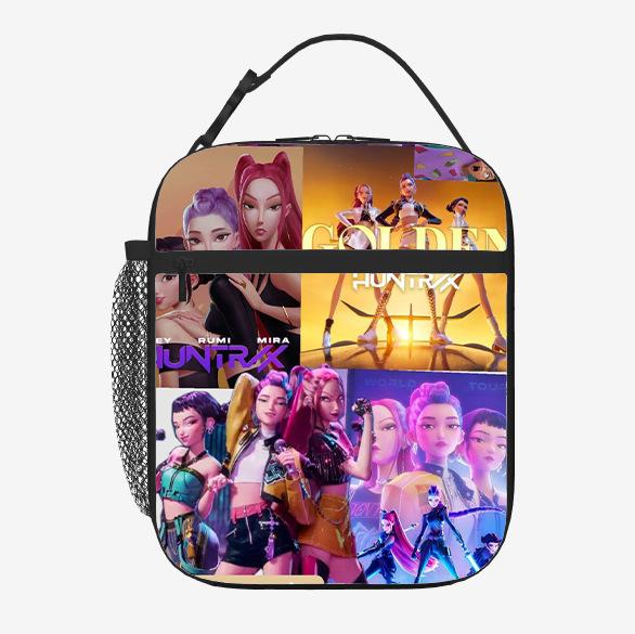 Elementary School Student Card Kpop Demon Hunter Thermal Insulation Bag Portable Outdoor Picnic Bag Children'S Lunch Box Bag Lunch Bag