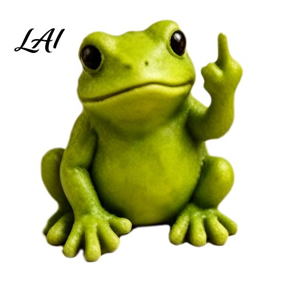 Conversation Starter Desk Decor Mini Monkey Figurine Funny Resin Frog Statue with Middle Finger Gesture Sarcastic Unique Birthday Gift Ideas