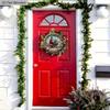 Rustic Christmas Wooden Sign with Santa Claus Pattern - Merry Christmas Round Sign for Front Door, Wall Hanging Decor - Ideal Christmas Decoration