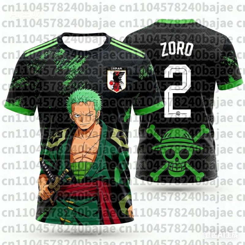One Piece Luffy Football Jersey T-shirt Kids Football Special Jersey Kit Adult Men's Quick-Drying Sweatshirt