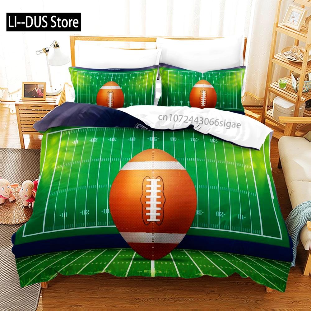 Fußball Bettwäsche Set Einzelbett Twin Full Queen King Size Sport Bettwäsche Set Aldult Kinder Schlafzimmer Bettbezug Sets 3D Druck 012
