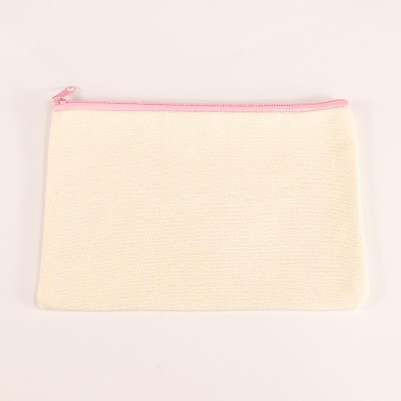 Creative Zipper Canvas Pencil Case & Custom Cosmetic Clutch Bag