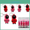 Stylish Squid Game Keychain Red Guard Staff Worker Figure Pendant For Fans
