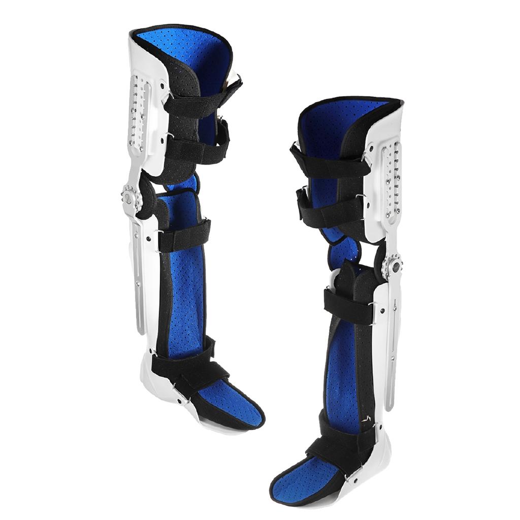 Calf Ankle Foot Fixed Bracket Orthosis Ankle Leg Knee Stabilizer Hinged Orthosis Support Brace Adjustable Fracture Protector PE Plastic