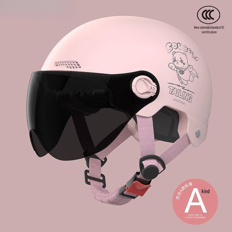 3C Certified Unisex Electric Motorcycle Helmet: All-Season, Sun-Protective, Half-Helmet for Safety