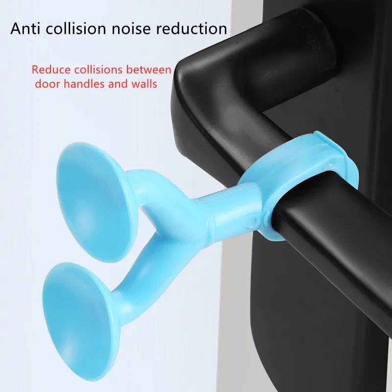 Silicone Anti-Collision Door Stopper Suction Cup Type Door Handle Cover Silence Protection Pad Wall Protection Doorknob Bumper