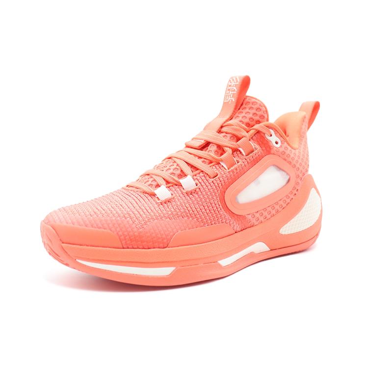 New Anta Alien 3 Anti Slip Wear Resistant Mid Top Performance Basketball Shoes Men's Red White Gold 112211601-6