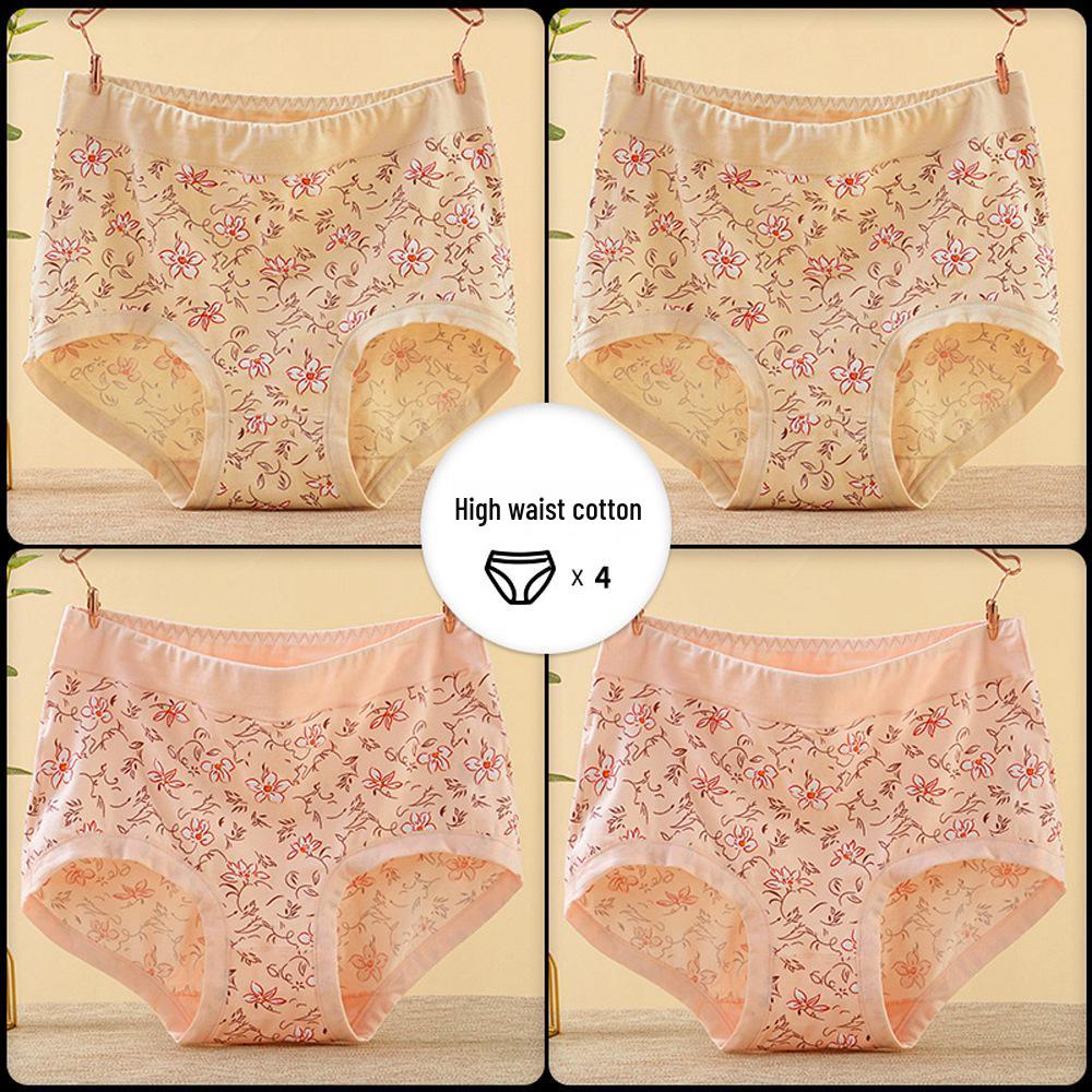 Mom’s Style Cotton High-Waisted Plus Size Briefs for Women