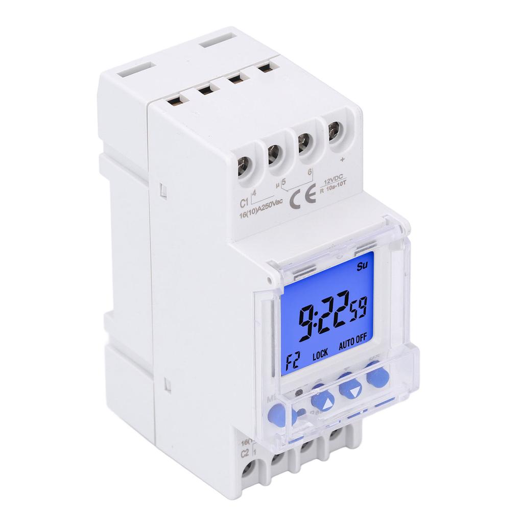 Comutator temporizator programabil 24 ore 7 zile Montare pe șină DIN 2 canale 8 setări On Off Modul comutator temporizator 1