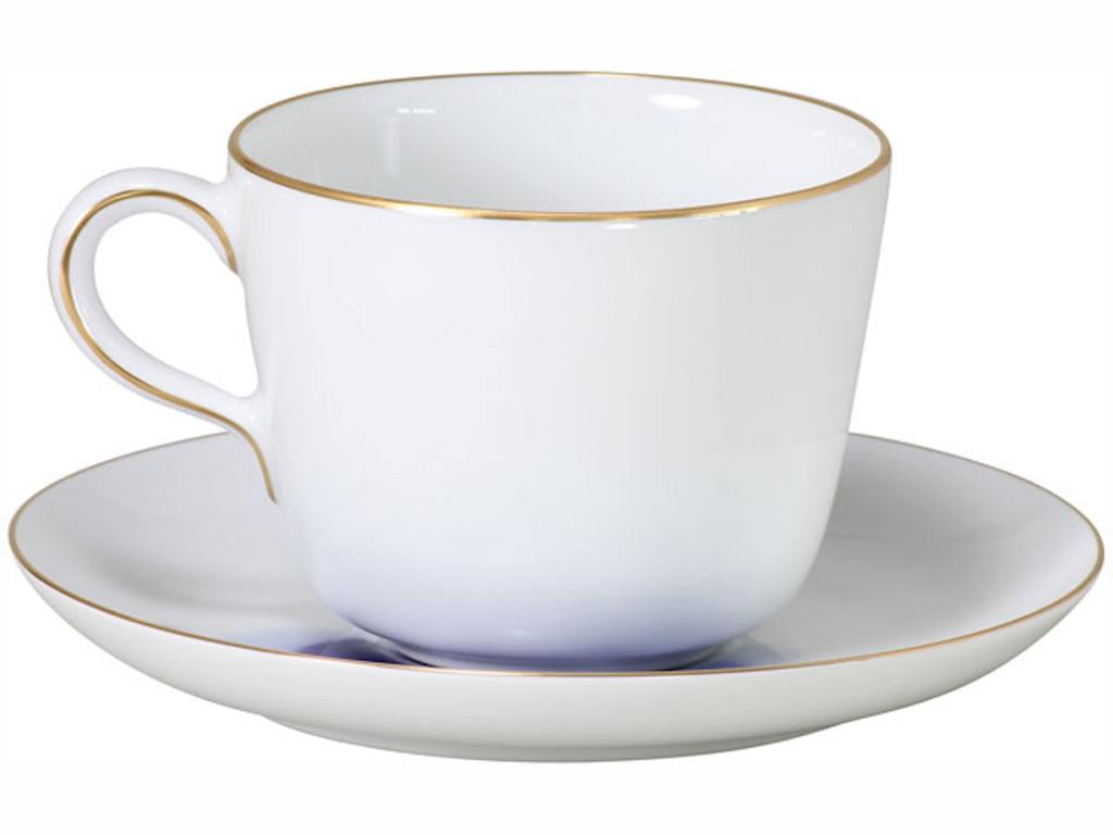 Okura Art China Blue Rose Morning Cup Made In & Saucer, Coffee/Tea, 295cc, Japan, 26C/8211