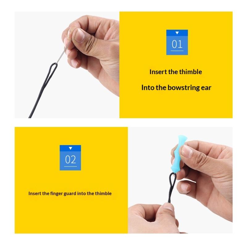 New 3Pcs/Set S/L Archery Finger Guard Bowstring Finger Saver Tab For Recurve Bow Silicone Finger Release Finger Protector Gear