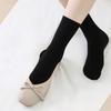 5 Pairs/Set Thickened Velvet Mid-calf Stretch Stockings for Women Elastic Anti-snagging Crystal Socks