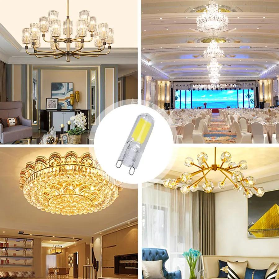 G9 LED Light Bulbs 220V 5W 7W 10W COB Glass LED Lamp G9 Bulb Constant Power Replace Halogen Bulb for Home Lighting Chandeliers