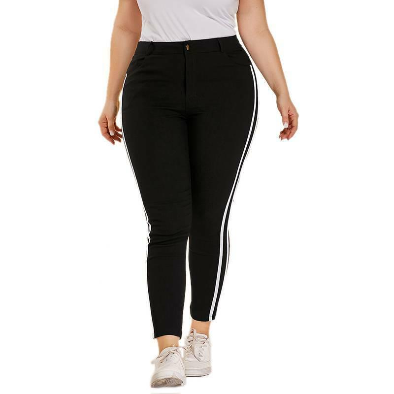 Side Striped Sport Sweat Pants Large 