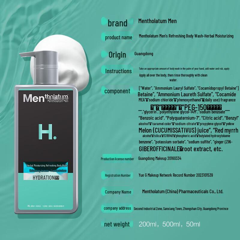 Mentholatum Hand Cream & Men's Shower Gel Set