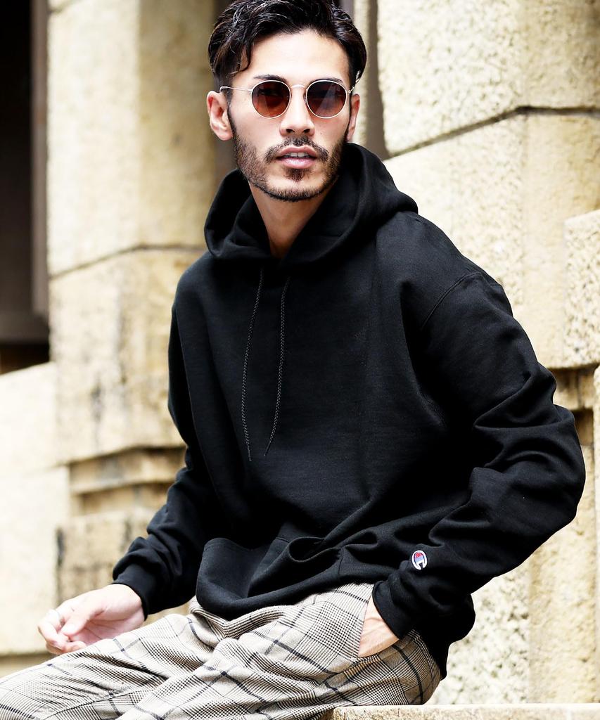 Champion Hoodie Size Black Champion Brand Hoodie Solid Long Loose Fleece Unisex Spring Sweatshirt, M, Men's Sweatshirt, Color, Basic, One-Point