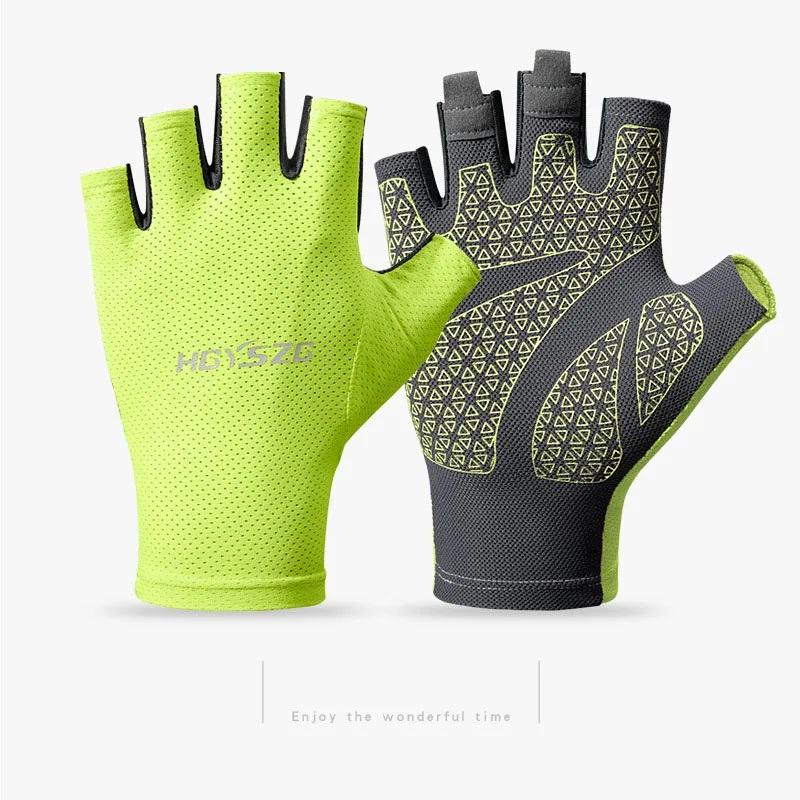 Summer Cycling Half Finger Gloves Fitness Fishing Men's and Women Lightweight Breathable Non Slip Portable Exercise Yoga Gloves