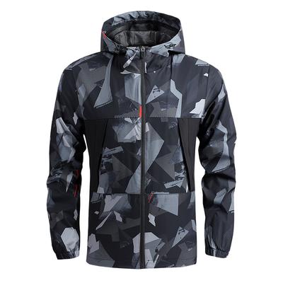 Men's Plus Size Spring and Fall Lightweight Casual Jacket Windproof Jacket Hooded Comfortable Sports Jacket