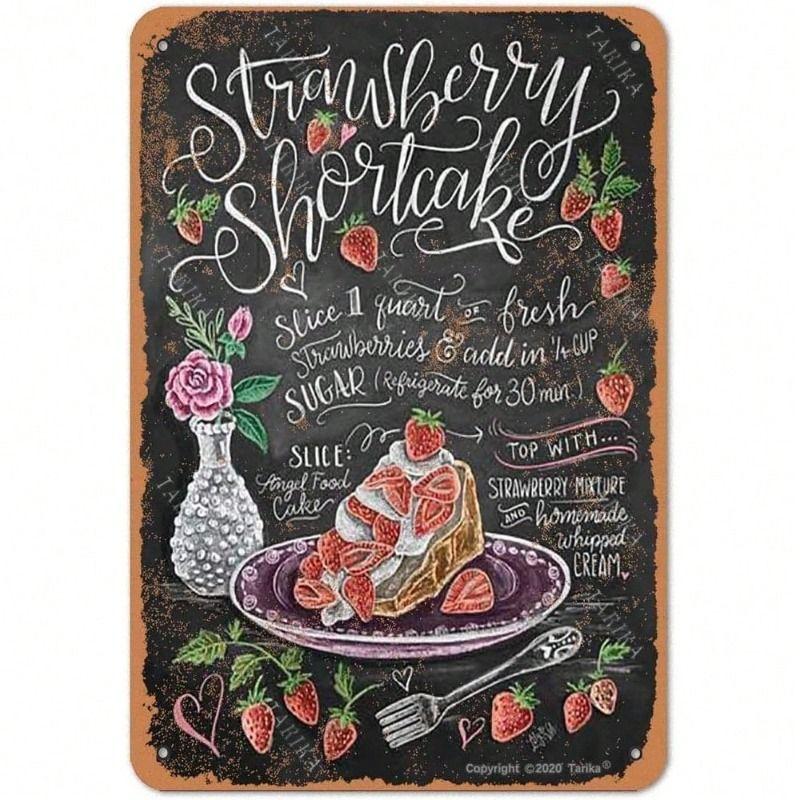 Vintage Metalen Blik Wandposter Bord 20x30cm