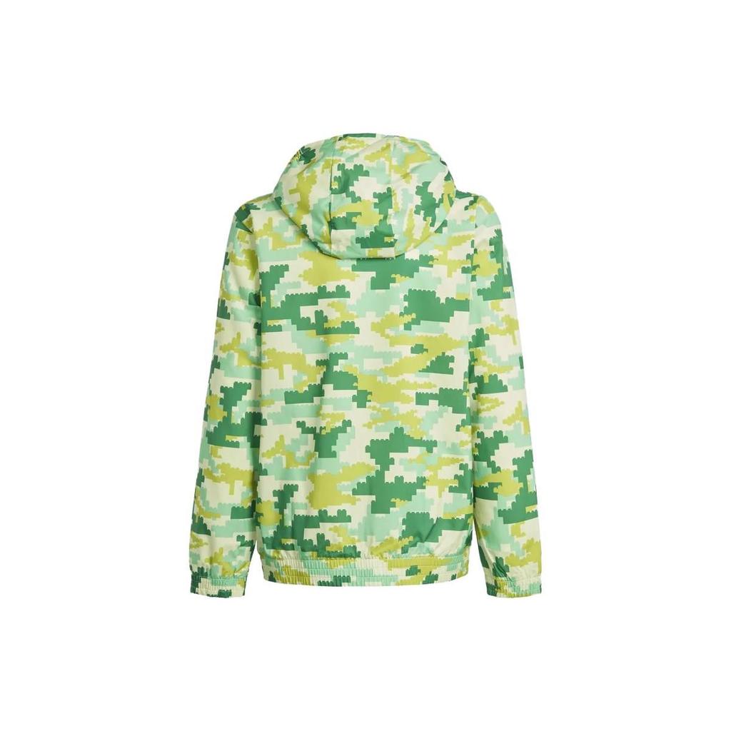 Adidas Kids Camouflage Zip-Up Hooded Long Sleeve Jacket Kids jackets Green HS1158