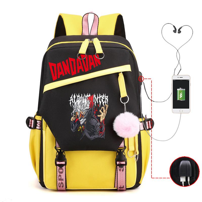 Neuer Dandadan Peripherie Schultasche Mode College Wind Große Kapazität Freizeit Student USB Rucksack