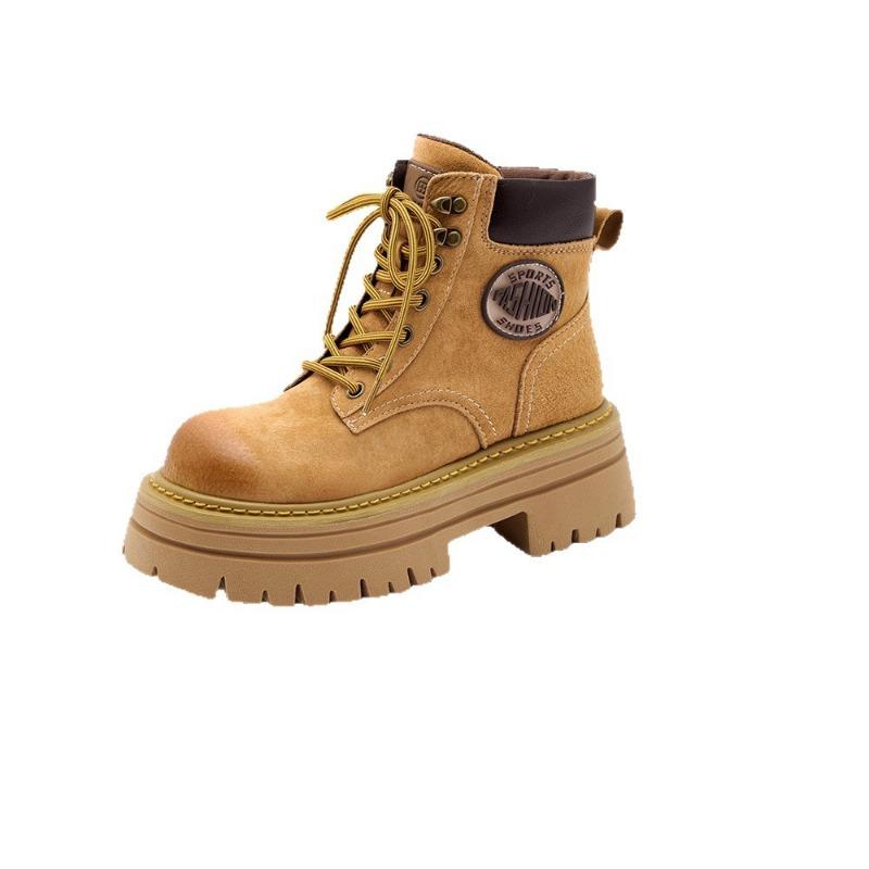 Martin Boots Damen Frühling und Herbst neu kleine Innenhöhe Erhöhung kurze Stiefel Outdoor Workwear Stiefel