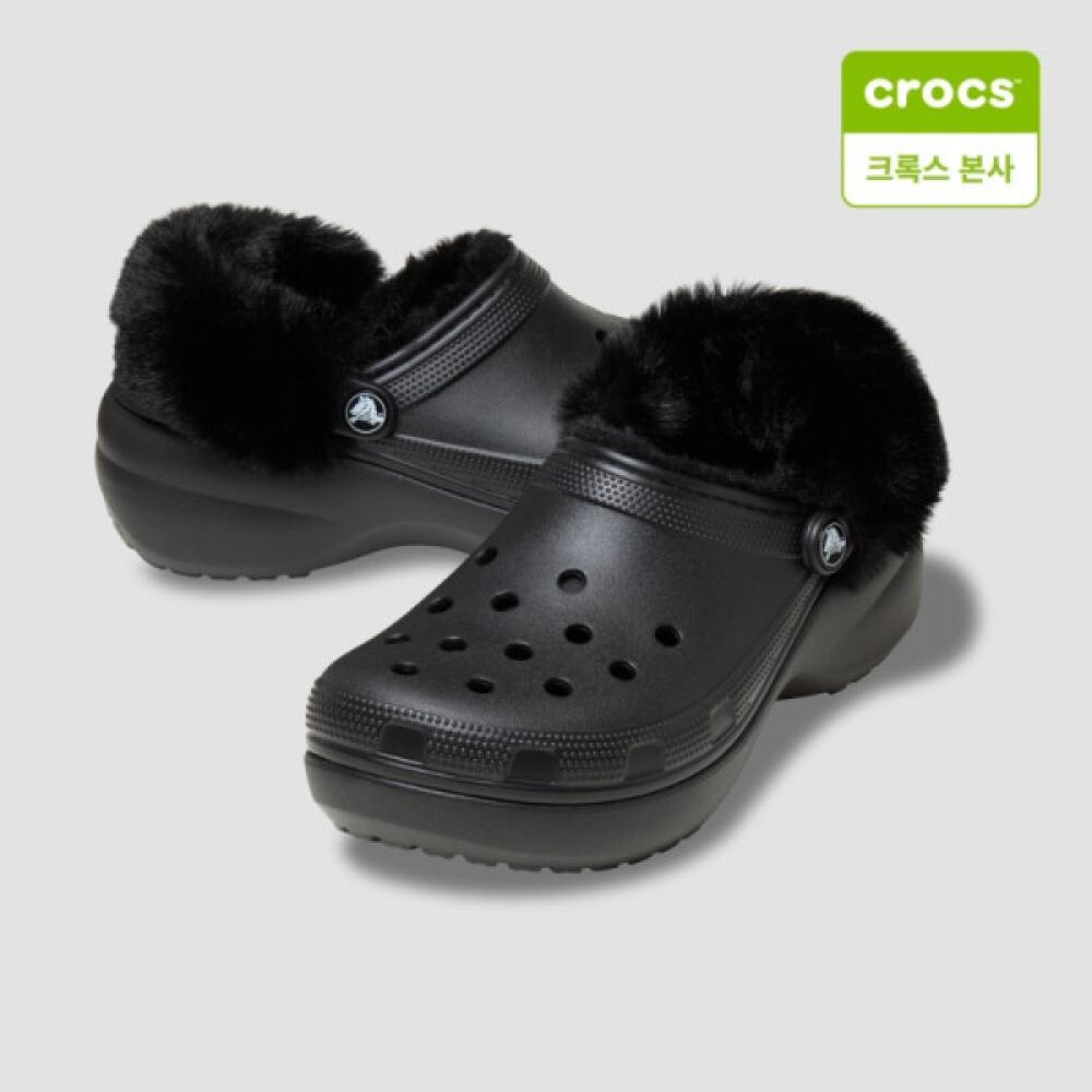 

Crocs Classic Platform Fuzz Lined Clog 212854 001 W9(260mm)