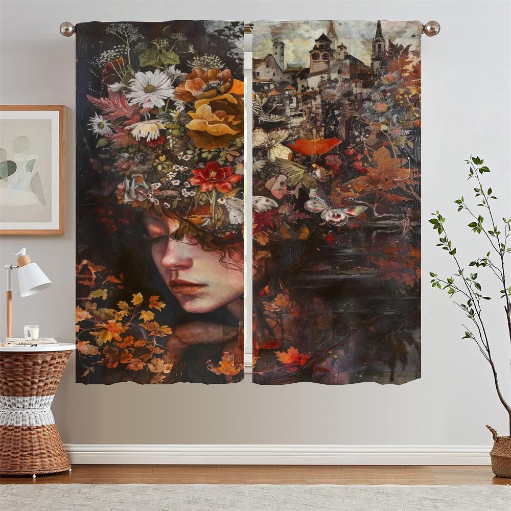 

Artist Helene Beland Bedroom Curtains 2 Pieces Shade Curtain Tiebacks Customs Free Shipping Products Blackout Curls Tentacles W50xH70cmx2pcs-CL