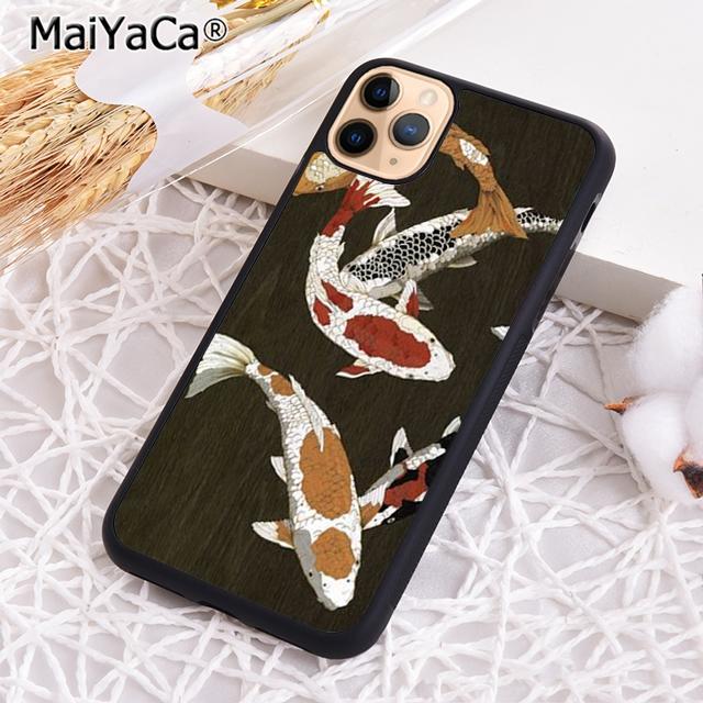 

MaiYaCa Чехол для телефона с рыбой Кои Карп Для iPhone 17 Air 16 pro max 15 14 plus 12 13 Чехол-оболочка coque iPhone 15pro