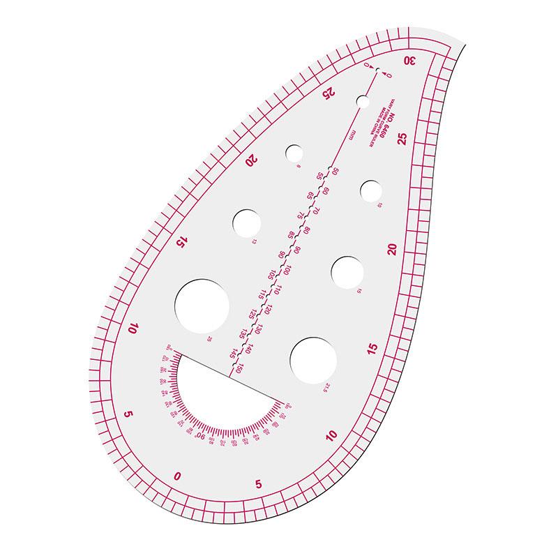 Fashion Ruler Set French Curve & L Square Tailor s Pattern Making Ruler Multifunctional Sewing Ruler for Drafting Grading 1PC